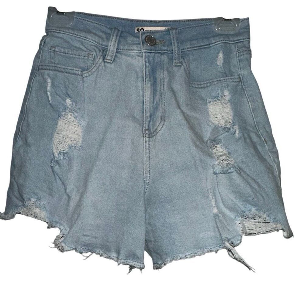 SO Boyfriend super high rise, distressed jean shorts Sz 3/26